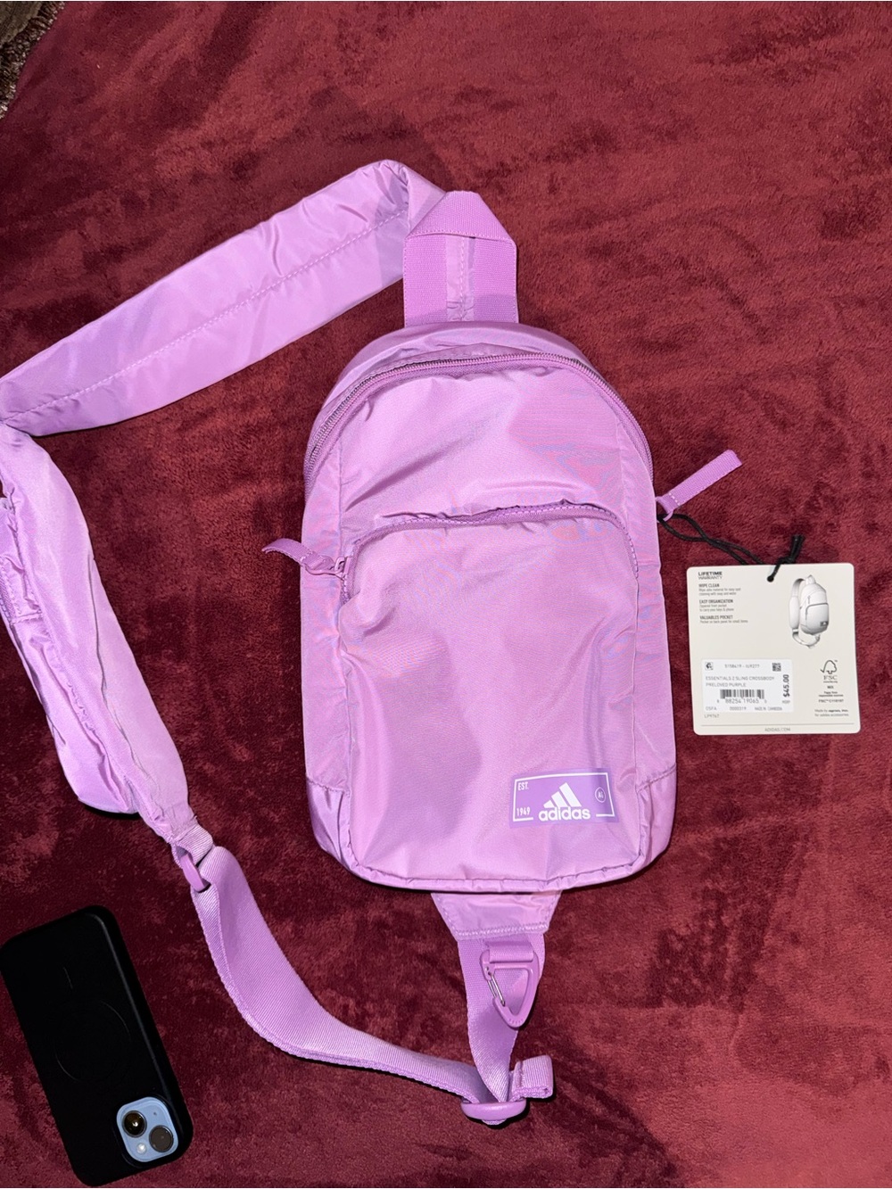 adidas Lilac Crossbody Sling Bag